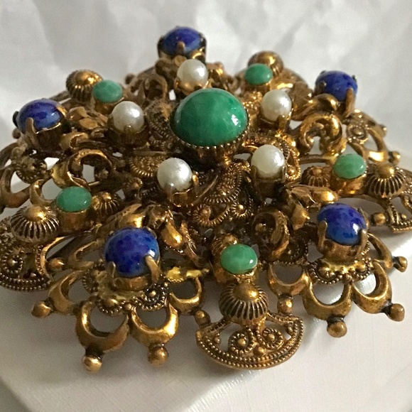 1950 Filigree Brooch - Picture 6 of 7